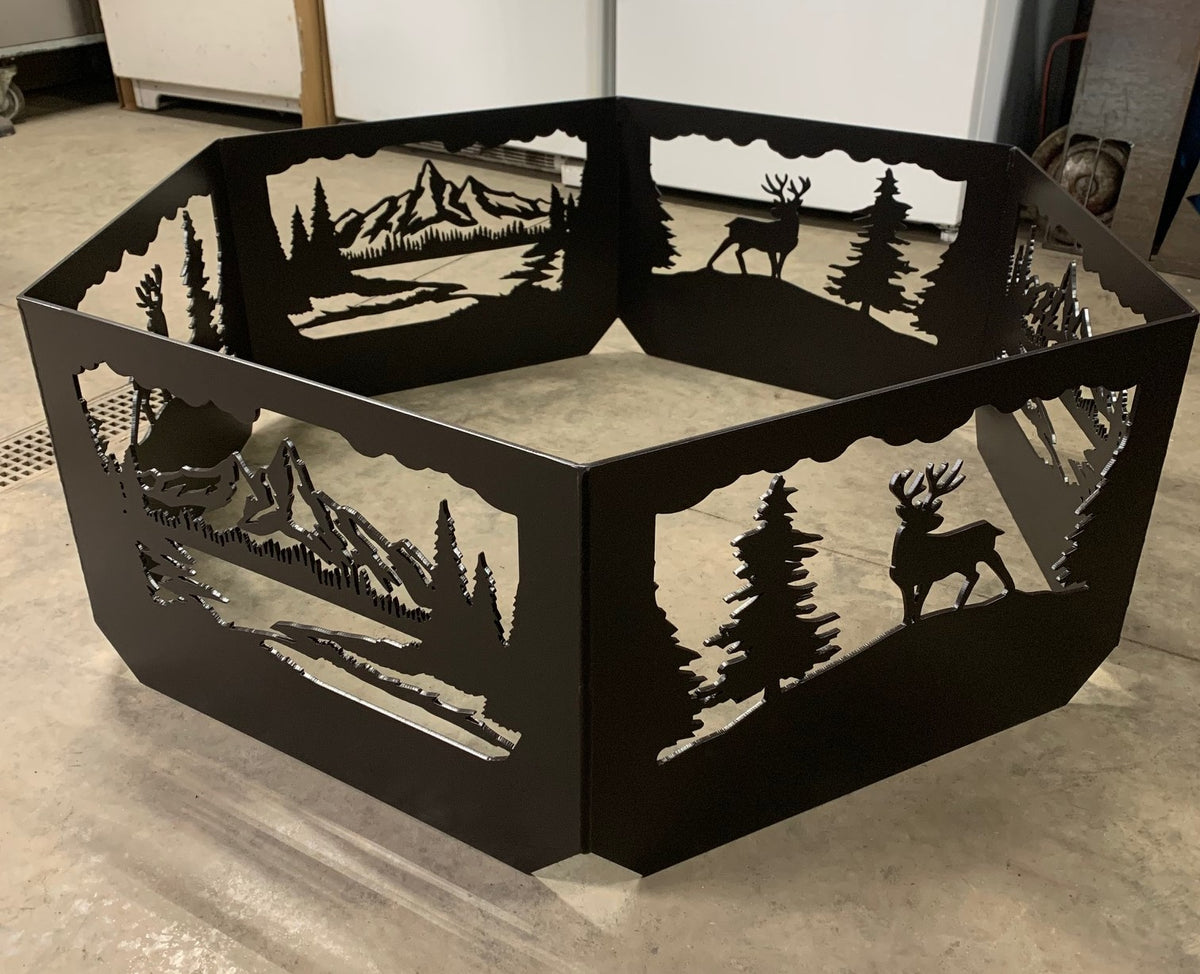 &quot;Nature&quot; Hexagon Fire Ring